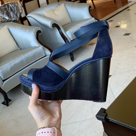 Hermès Ibiza Wedge in Marine Indigo - Picture 4 of 6